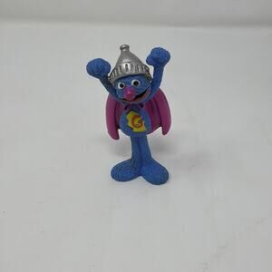 Sesame Street Grover Figure Super Grover Muppets PVC Vinyl Vintage Mattel 2.75”